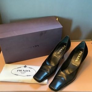 Vintage Prada Square Toe Pump